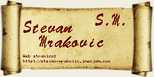 Stevan Mraković vizit kartica